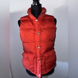 J. Crew Bold Red Puffer Vest